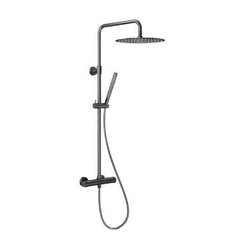 Kfa Moza Premium deszczownia z baterią termostatyczną gun metal/szary