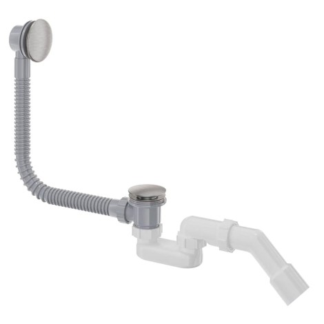 Deante Prizma syfon do wanny click-clack stal szczotkowana