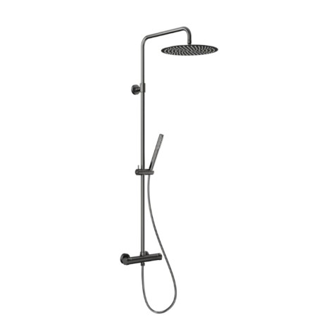 Kfa Moza Premium deszczownia wannowa z baterią termostatyczną gun metal/szary