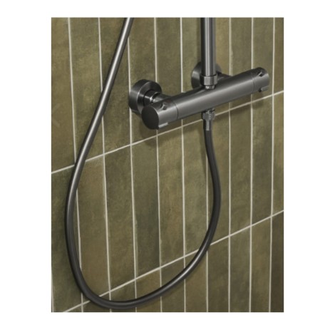 Kfa Moza Premium deszczownia z baterią termostatyczną gun metal/szary