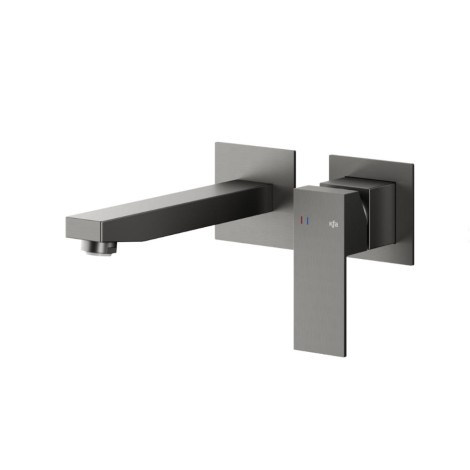 Kfa Logon bateria umywalkowa podtynkowa ścienna gun metal