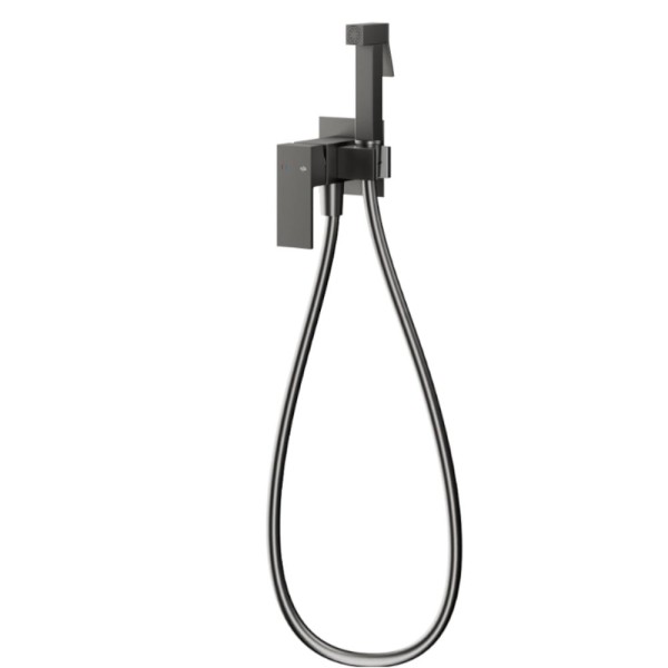 Kfa Logon bateria bidetowa podtynkowa gun metal