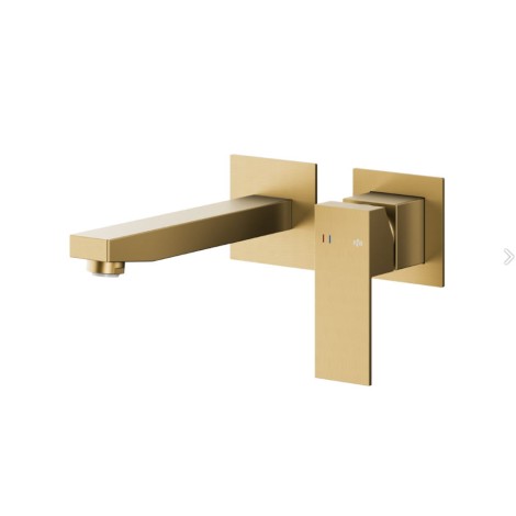 Kfa Logon bateria umywalkowa podtynkowa ścienna light gold