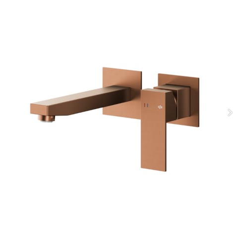 Kfa Logon bateria umywalkowa podtynkowa ścienna rose gold