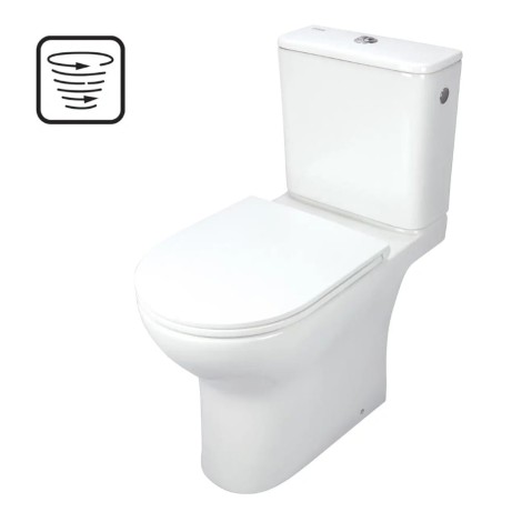 Deante Jasmin kompakt bezkołnierzowy wirowy z deska biały