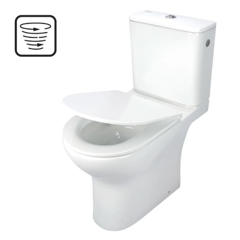 Deante Jasmin kompakt bezkołnierzowy wirowy z deska biały