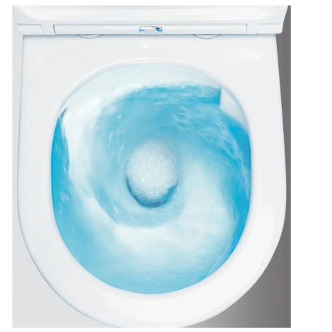 Deante Jasmin kompakt bezkołnierzowy wirowy z deska biały