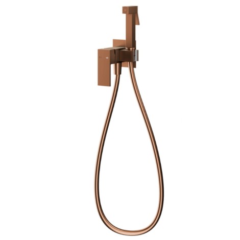 Kfa Logon bateria bidetowa podtynkowa rose gold