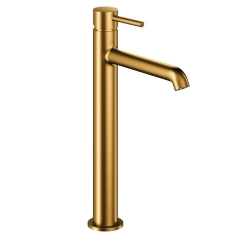 KFA Moza mini bateria umywalkowa nablatowa  stojąca light gold