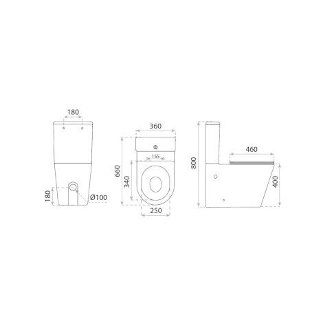 Lavita Anton 2.0 kompakt WC bezkołnierzowy z deską wolnoopadającą
