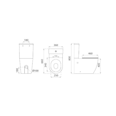 Lavita Runson 2.0 kompakt WC bezkołnierzowy z deską wolnoopadającą