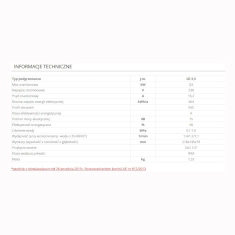 Elektromet IZI 3,5 kW przepływowy ogrzewacz wody uniwersalny 