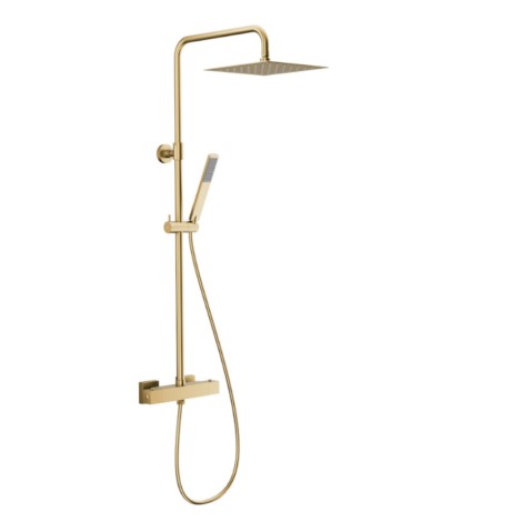 Kfa Logon premium deszczownia z baterią termostatyczną light gold