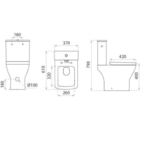 Lavita Lotus kompakt WC bezkołnierzowy z deską wolnoopadającą