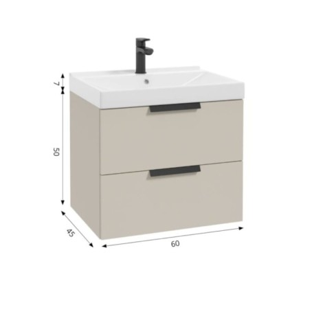 Defra Faro D60 szafka podumywalkowa szary kaszmir 60cm