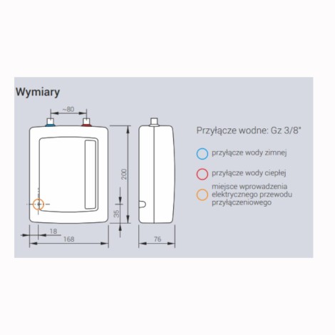Kospel  EPO2-6,0 KW elektryczny przepływowy podgrzewacz wody uniwersalny