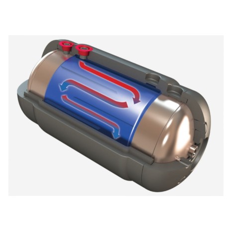 Elektromet wymiennik dwupłaszowy poziomy WGJ-g TURBO 140 L