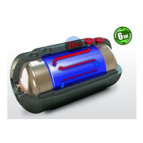 Elektromet wymiennik dwupłaszowy poziomy WGJ-g TURBO 80 L