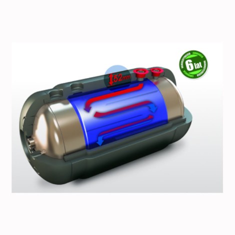 Elektromet wymiennik dwupłaszowy poziomy WGJ-g TURBO 250 L