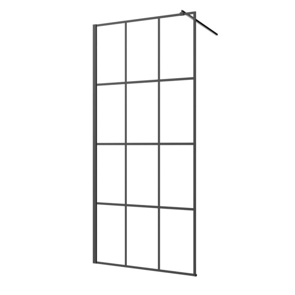 Invena kabina Walk-in II 900x2000mm profil czarny