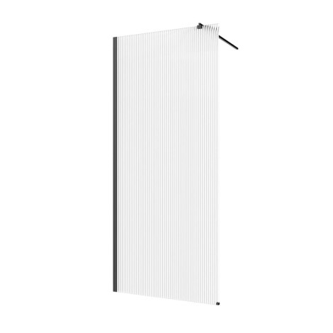 Invena kabina Walk-in II 800x2000 mm profil czarny szkło ryflowane