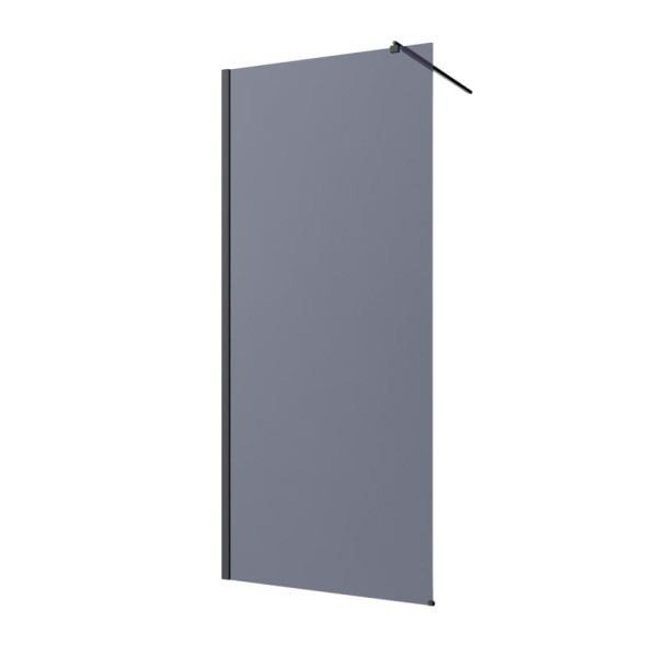Invena Walk in kabina prysznicowa szkło grafitowe 100x200cm