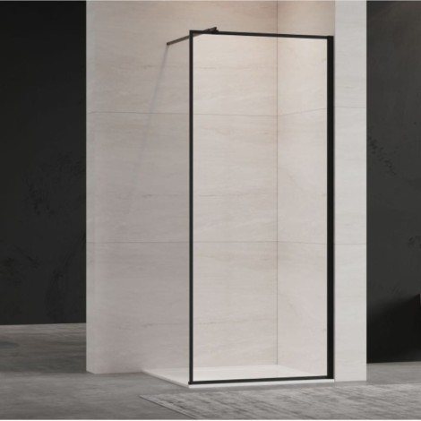 Invena kabina walk-in II 900x2000 mm profil czarny