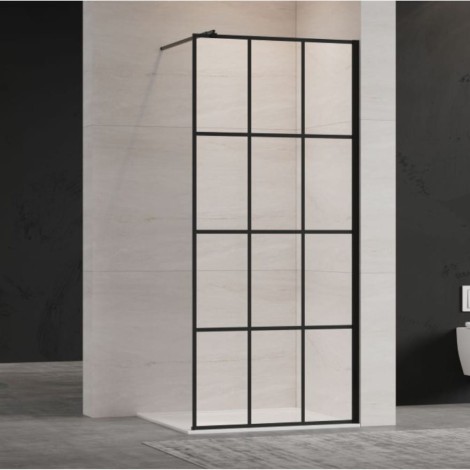 Invena kabina Walk-in II 900x2000mm profil czarny