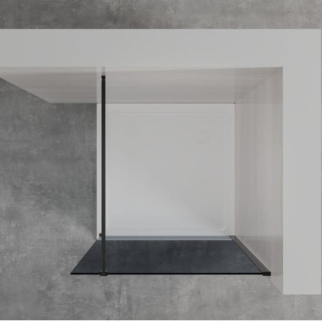 Invena Walk in kabina prysznicowa szkło grafitowe 100x200cm 