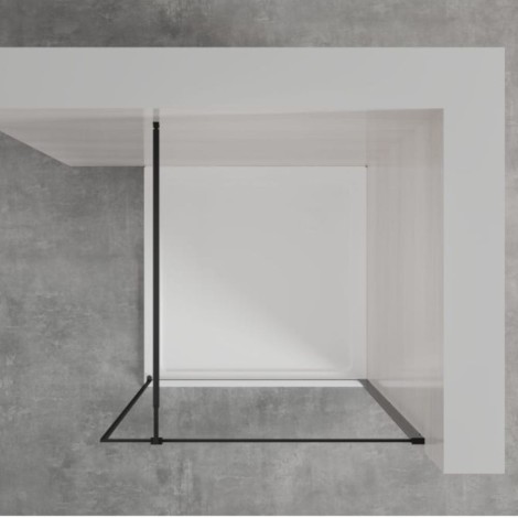 Invena kabina walk-in II 900x2000 mm profil czarny