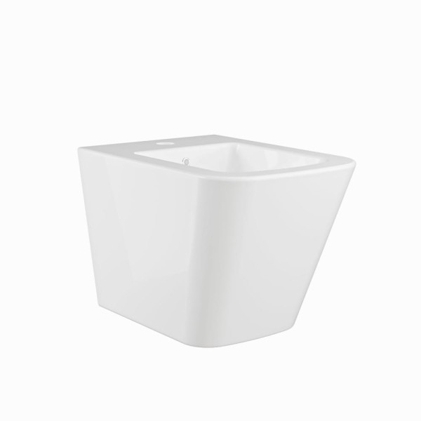 Invena Florina bidet podwieszany kwadratowy biały.