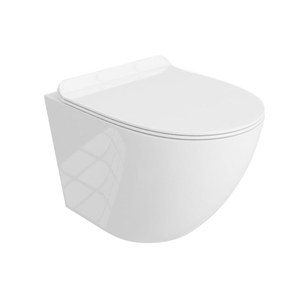 Lavita Lio Slim miska WC wisząca bezkołnierzowa z deską wolnoopadającą