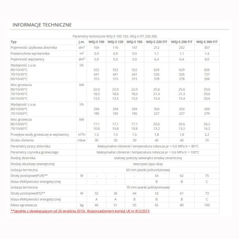 Elektromet WGJ-S FIT wymiennik 1-wężownica stojący 220 l  bez grzałki