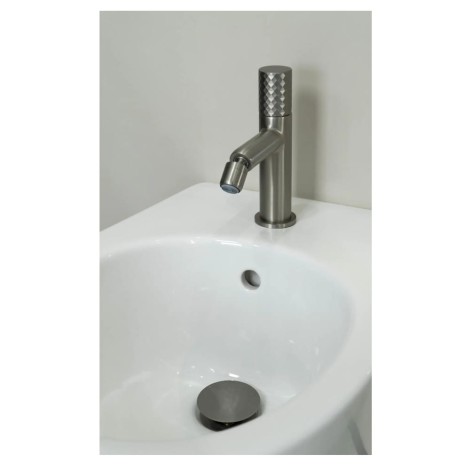 Deante Silia Hexa bateria bidetowa stal szczotkowana