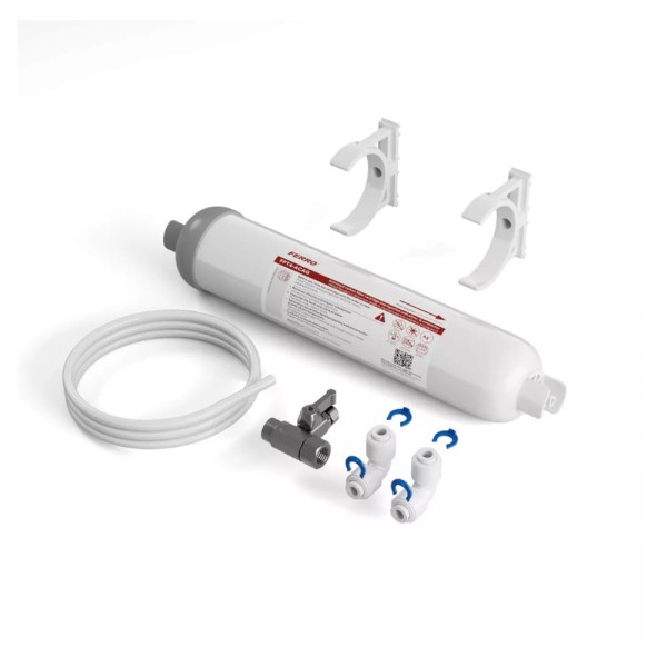 Ferro Filtrata Zestaw startowy z wkładem filtrującym z aktywnym węglem impregnowanym srebrem, przył