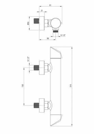 Deante Arnika bateria natryskowa ścienna czarna