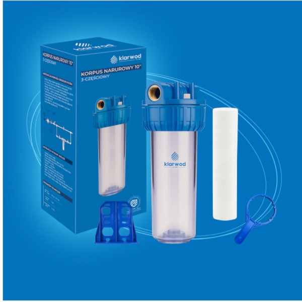 Klarwod korpus narurowy 3-częściowy 1/2" ( z wkładem poliutyrenowym)