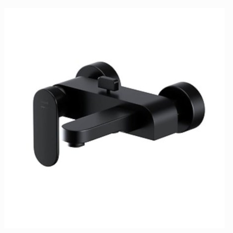 Cersanit Crea bateria wannowo-natryskowa ścienna czarna.