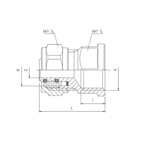 Perfexim 702 Mufa skręcana GW 20x1/2