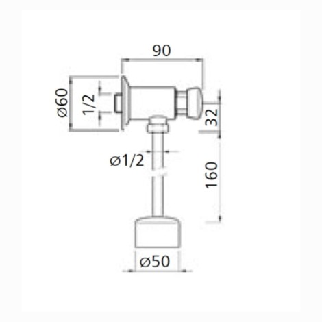 Trend-Klecza Rubinetterie Daniel zawór pisuarowy czasowy.
