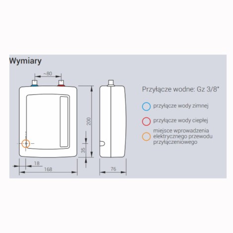 Kospel  EPO2-5,5 KW elektryczny przepływowy podgrzewacz wody uniwersalny