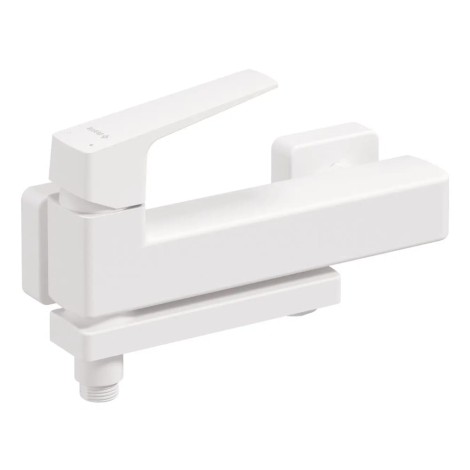 Deante Blur bateria wannowa ze składaną wylewką ścienna biała