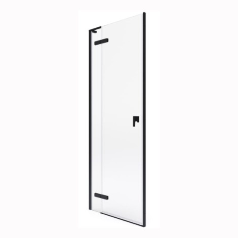Roca Metropolis-Nl drzwi skrzydłowe z polem stałym  90 cm czarny mat