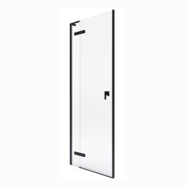 Roca Metropolis-Nl drzwi skrzydłowe z polem stałym  90 cm czarny mat 