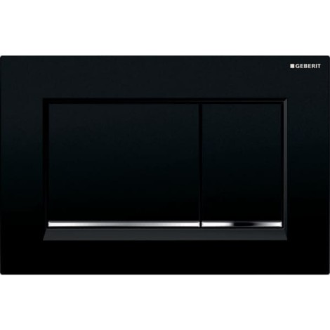 Geberit Sigma 20 przycisk spłukujący czarny-chrom-czarny