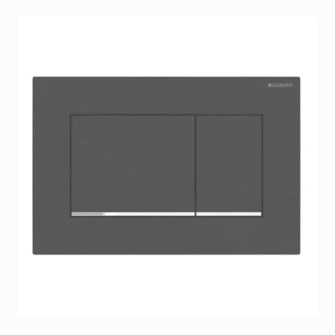 Geberit Sigma 20 przycisk spłukujący easy-to-clean mat-chrom-czarny.