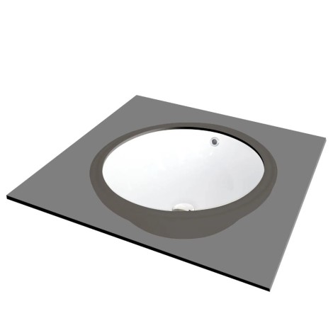 Deante umywalka Alpinia biała podwieszana O 38cm