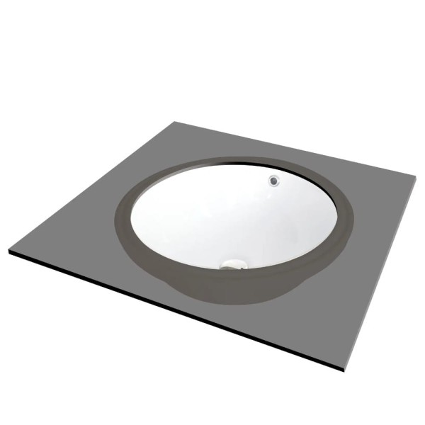 Deante umywalka Alpinia biała podwieszana O 38cm