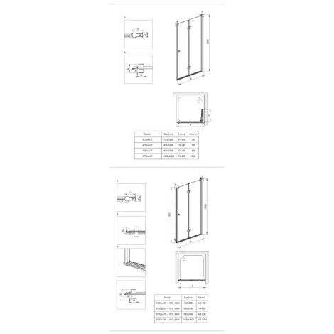 Deante Kerria Plus kabina prysznicowa drzwi składane kwadratowa 90x90 chrom
