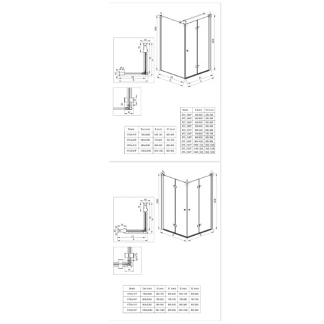 Deante Kerria plus kabina prysznicowa nero 90x90